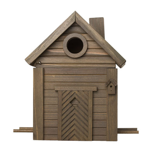 Talomallinen ruokinta ja linnunpönttö, vihreä umbra, WG1126 - Lentoaukko 32mm